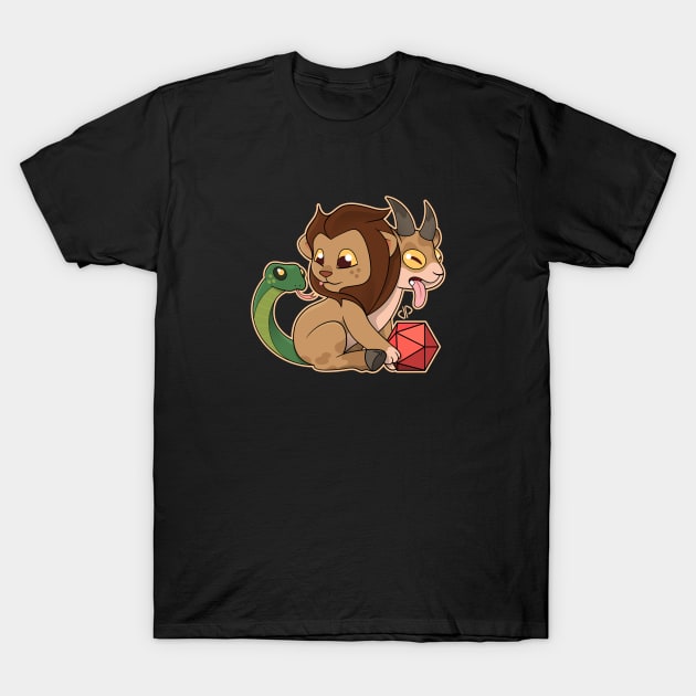 Rollplay Guild: Chibi Creature (Chimera) T-Shirt by Rollplay Guild